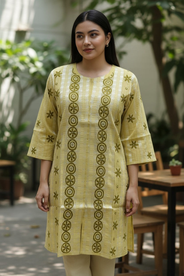 Soft Cotton Chikankari Hand Embroidered Kurti for Women | Premium Soft & Non-Transparent Fabric | 36 Inch Length | Lucknowi Chikan Kurta