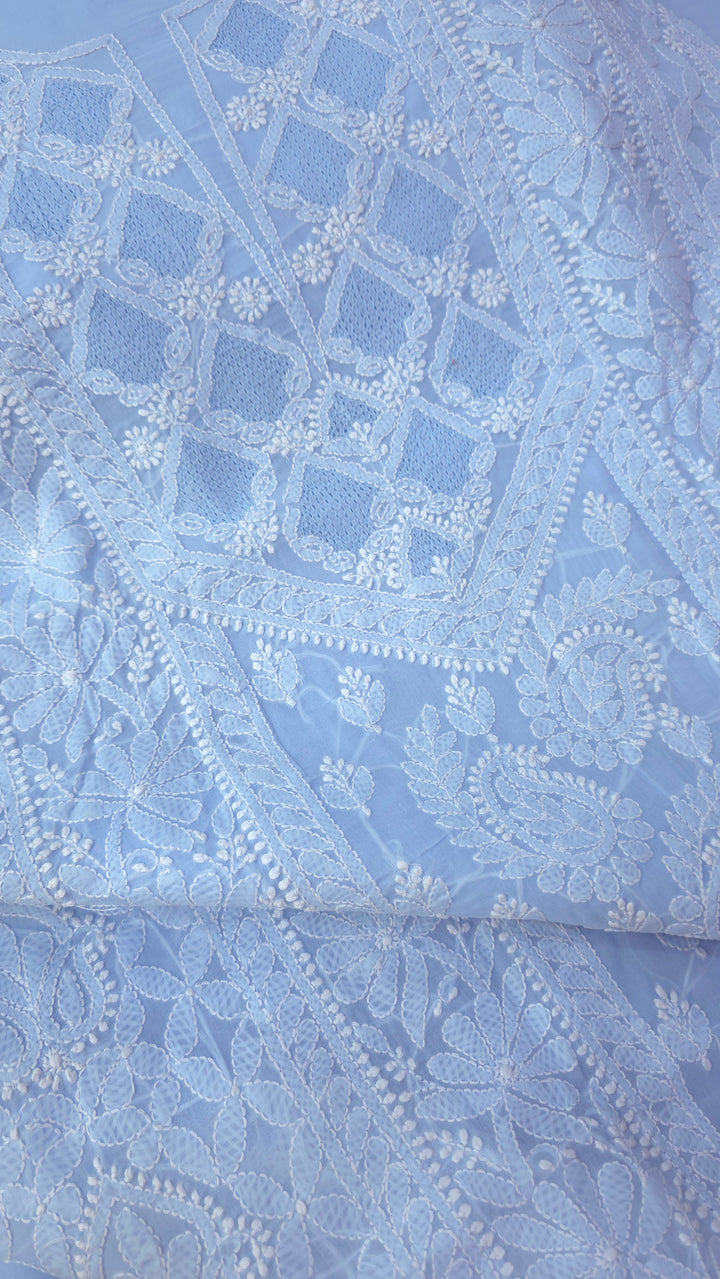 Sarahna Lucknow Hand Jaali Chikankari Cotton Dress Material