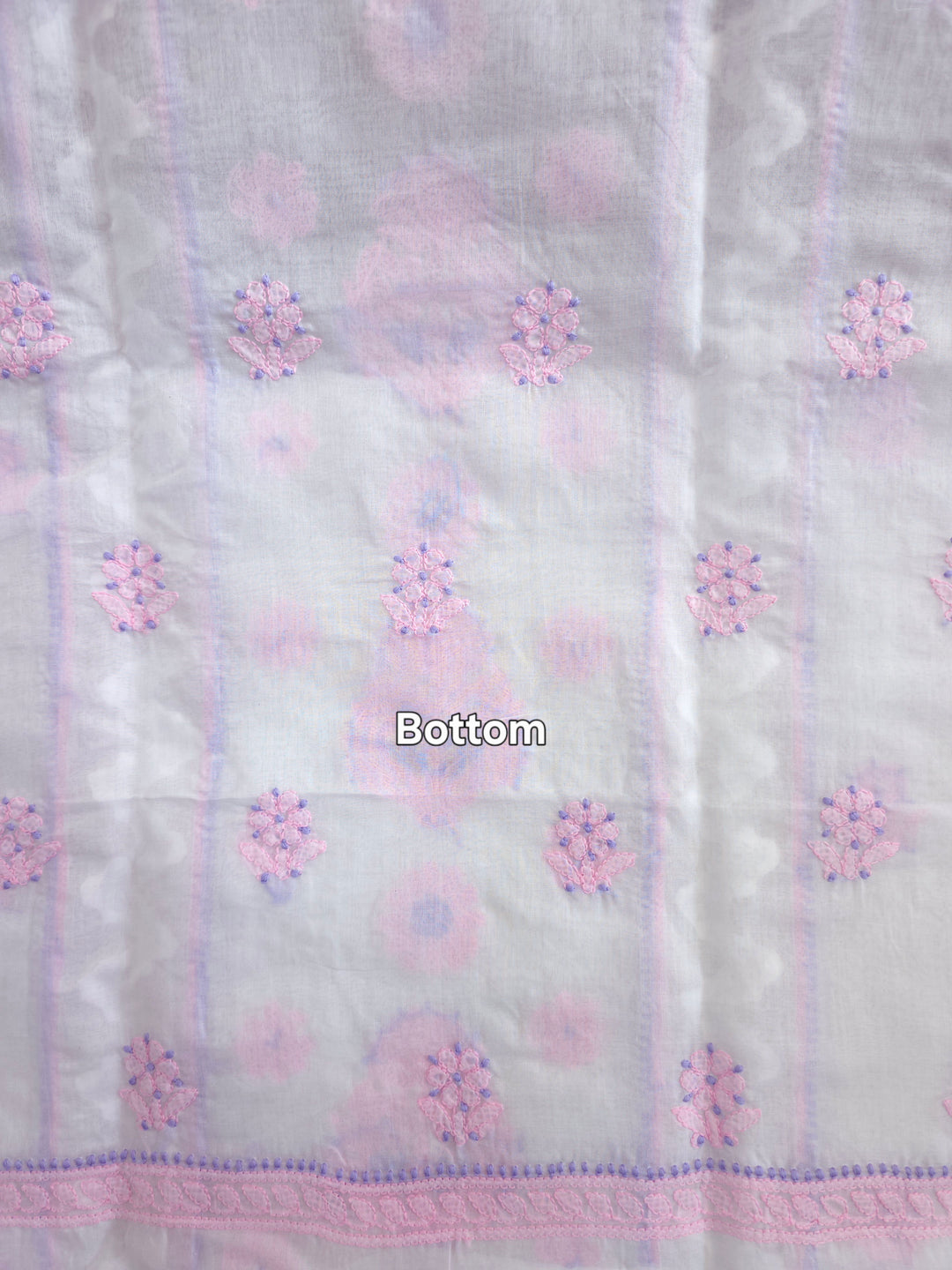 Darz Lucknowi Chikankari  Dress Material – Handmade Cotton Suit with Chiffon Dupatta