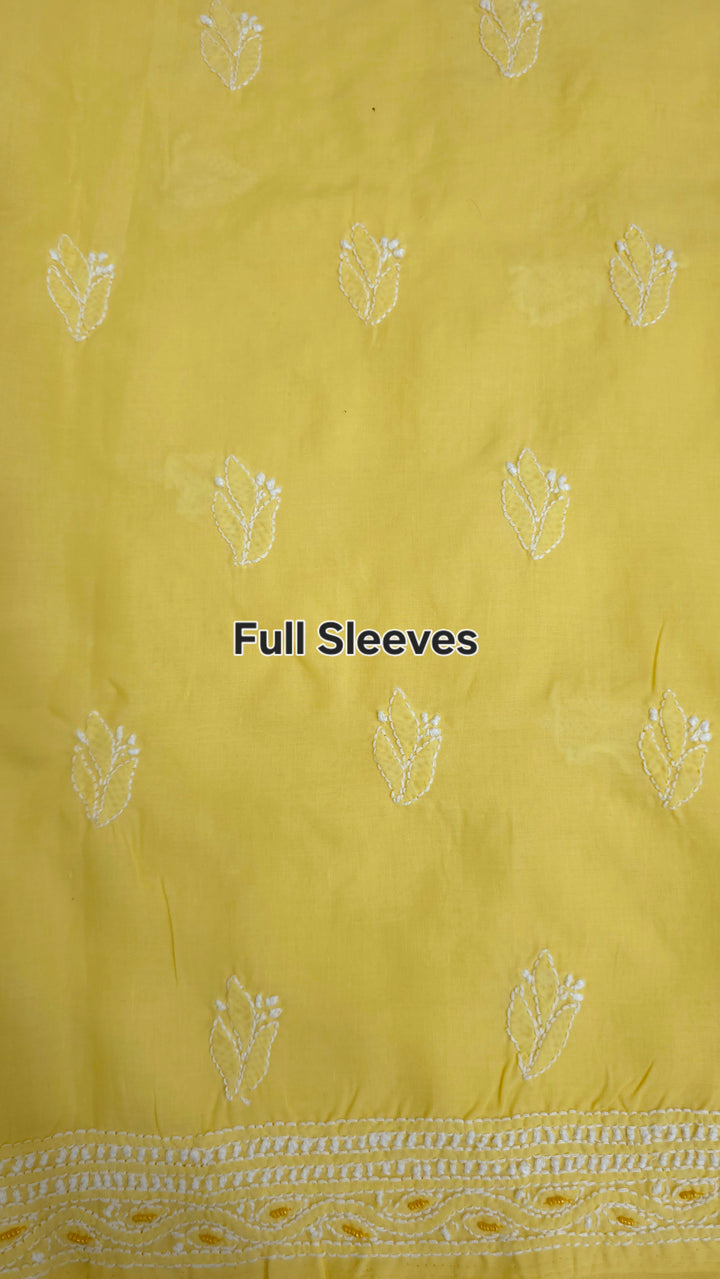 Pearl Chikankari Cotton Dress Material | Paridhan Chikan