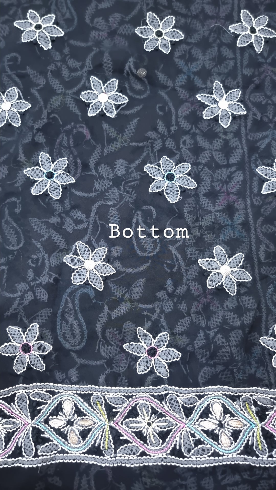 Georgette Chikankari Dress Material Resham Aari Work