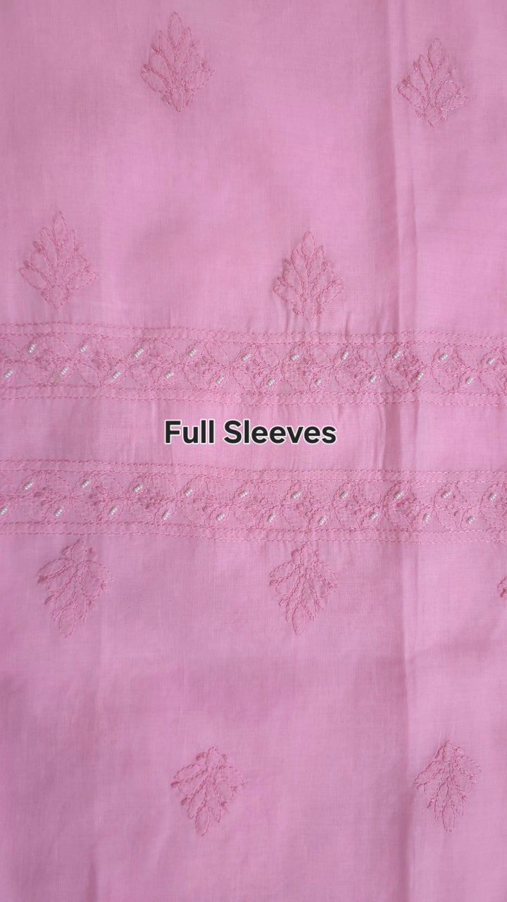Pearl Chikankari Cotton Dress Material | Paridhan Chikan