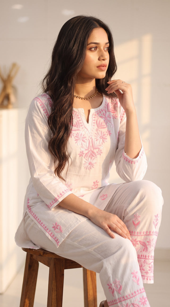 Zara Pure Rayon Chikankari Top for Women | Hand Embroidered Lucknowi Rayon Top | Paridhan Chikan
