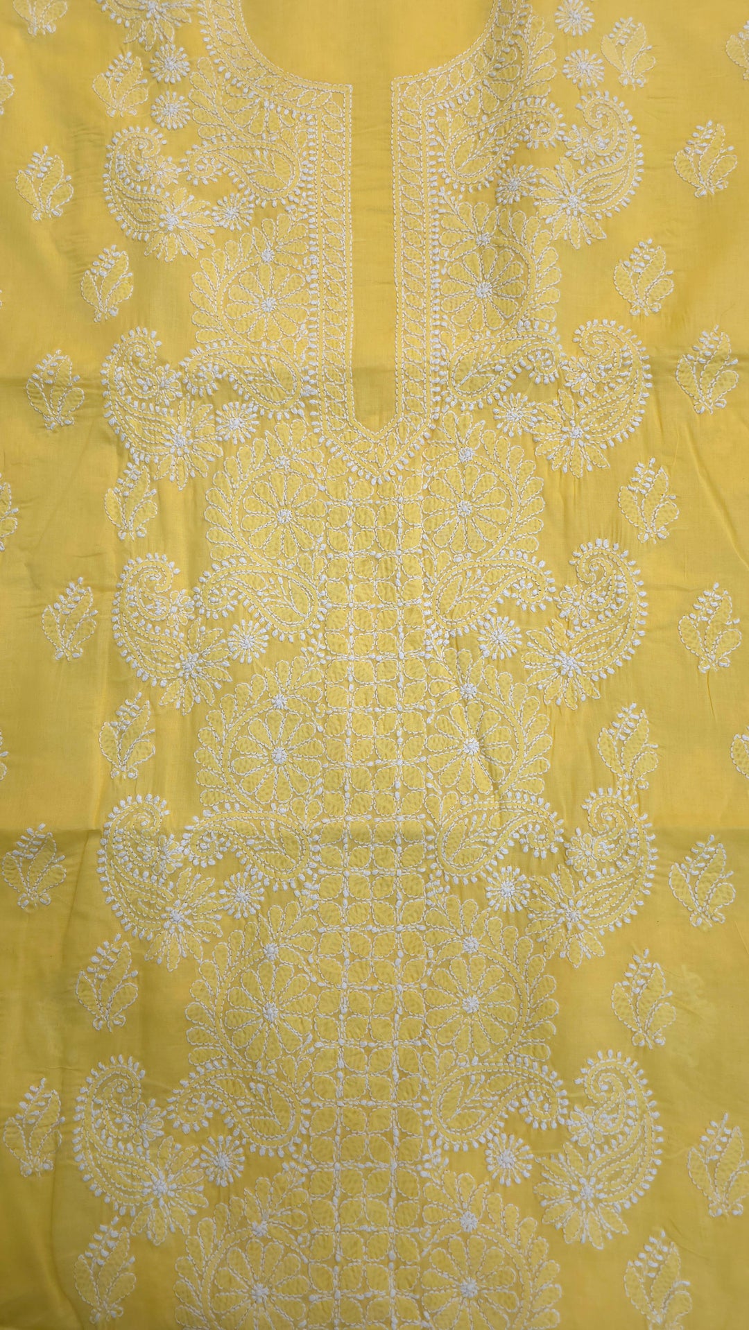 Paridhan Chikan Premium Handcrafted Chikankari Cotton Suit Set | Unstitched Dress Material with Chiffon Dupatta | Made in Lucknow