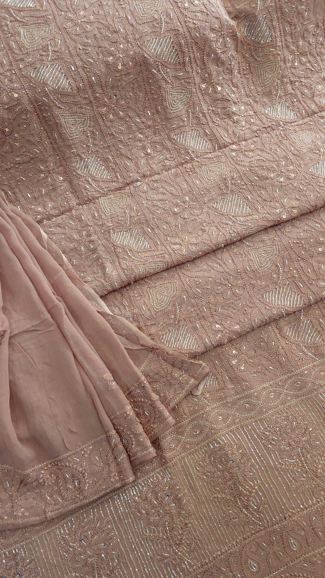 Pure Georgette Viscose Chikankari Dress Material | Paridhan
