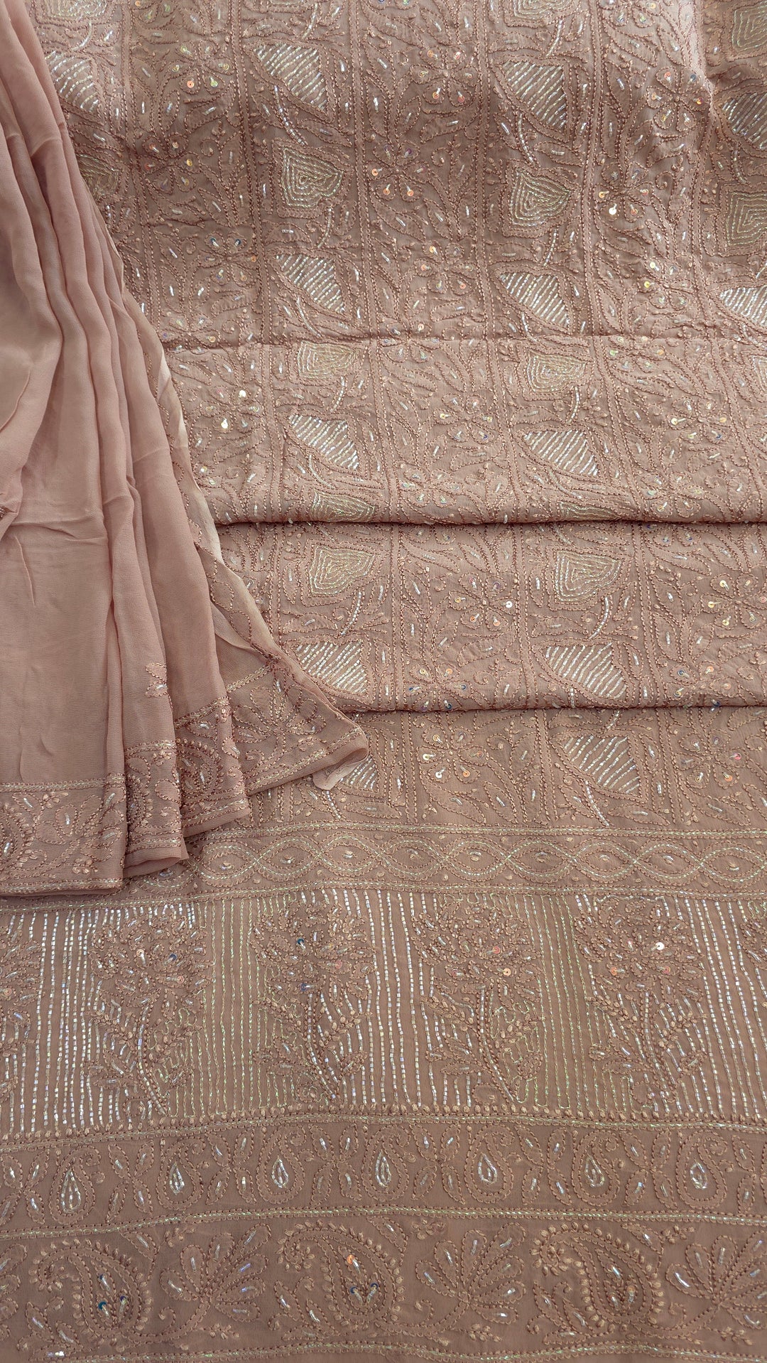 Pure Georgette Viscose Chikankari Dress Material | Paridhan