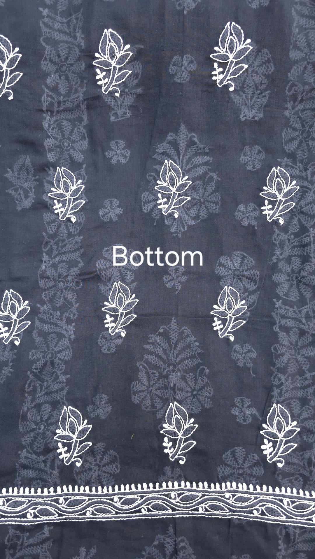 Paridhan Chikan Premium Handcrafted Chikankari Cotton Suit Set | Unstitched Dress Material with Chiffon Dupatta | Made in Lucknow