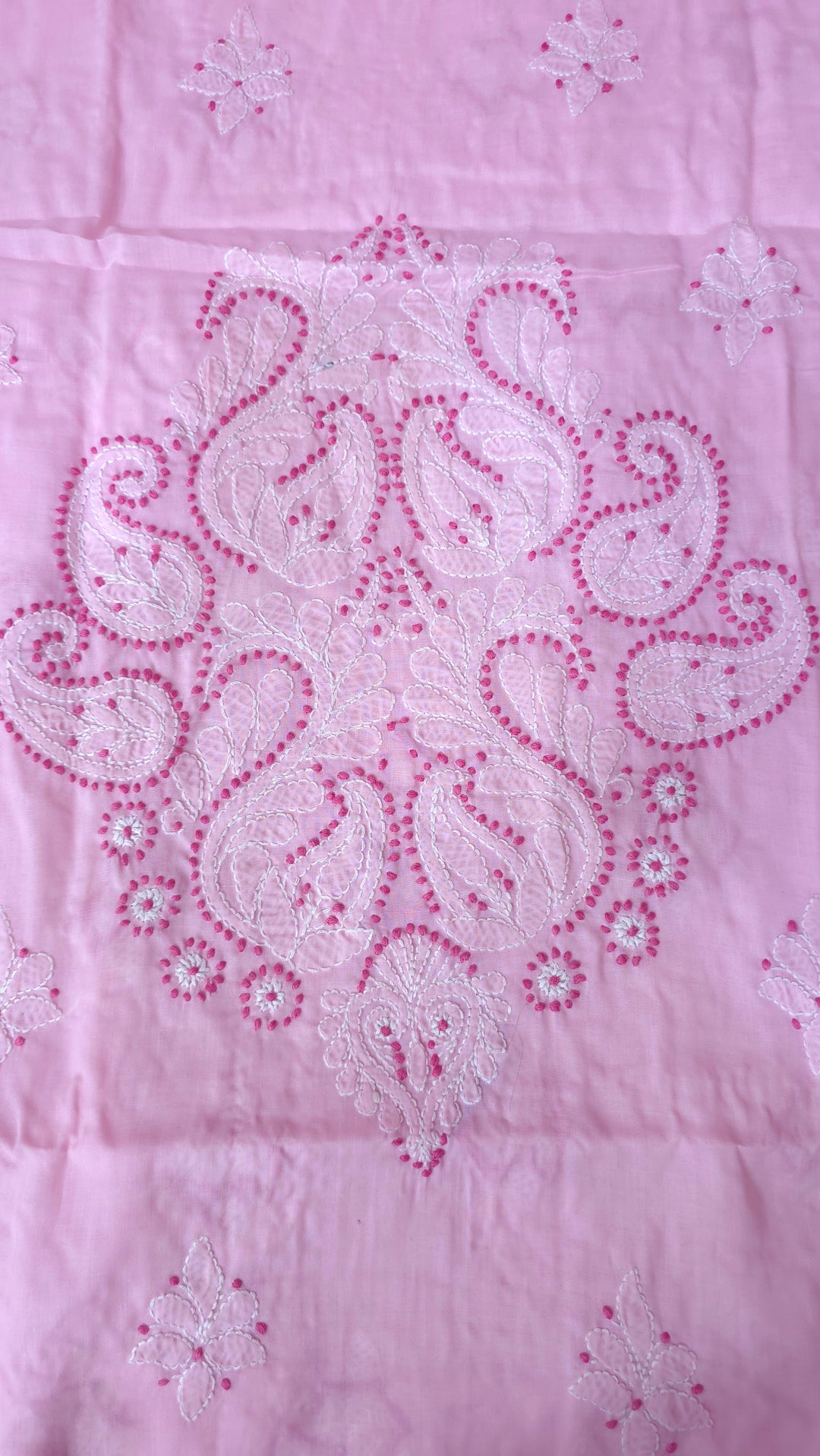 Paridhan Chikan Premium Handcrafted Chikankari Cotton Suit Set | Unstitched Dress Material with Chiffon Dupatta | Made in Lucknow