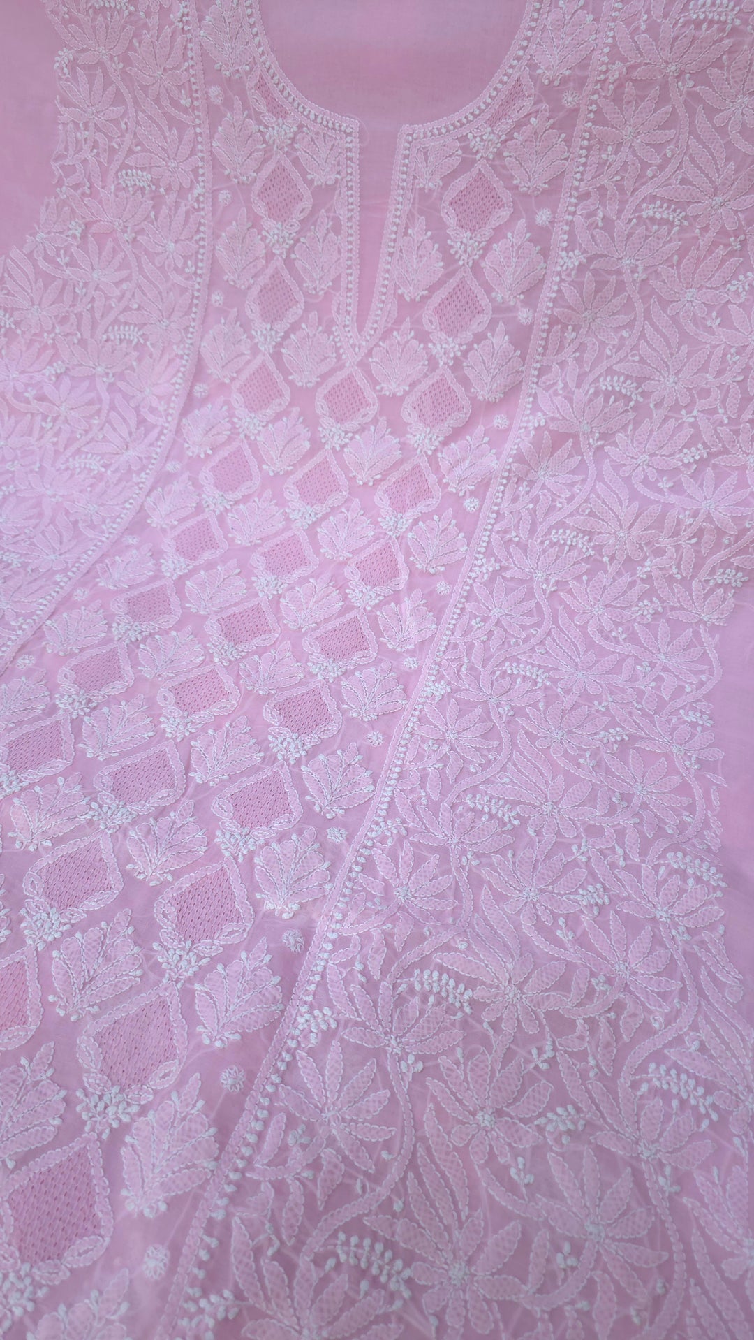 Tareef Lucknow Hand Jaali Chikankari Cotton Dress Material