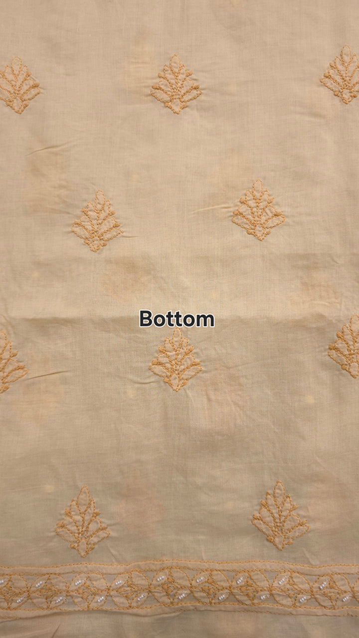 Pearl Chikankari Cotton Dress Material | Paridhan Chikan