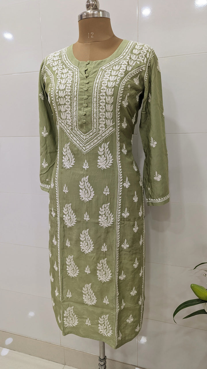 Pure Muslin Chikankari Kurti