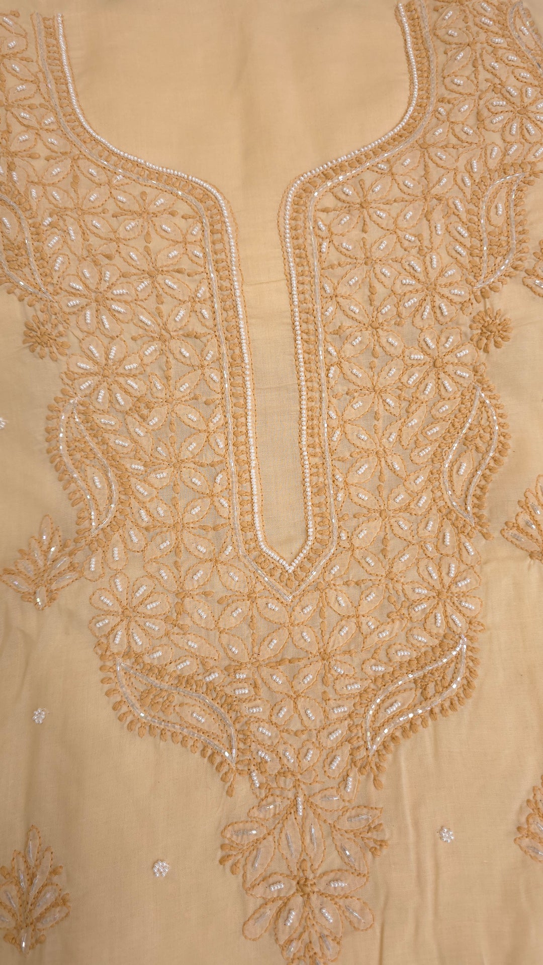 Pearl Chikankari Cotton Dress Material | Paridhan Chikan