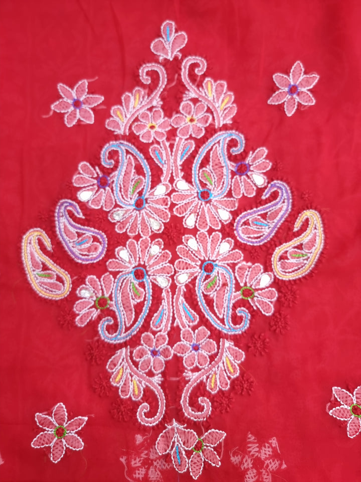 Georgette Chikankari Dress Material Resham Aari Work