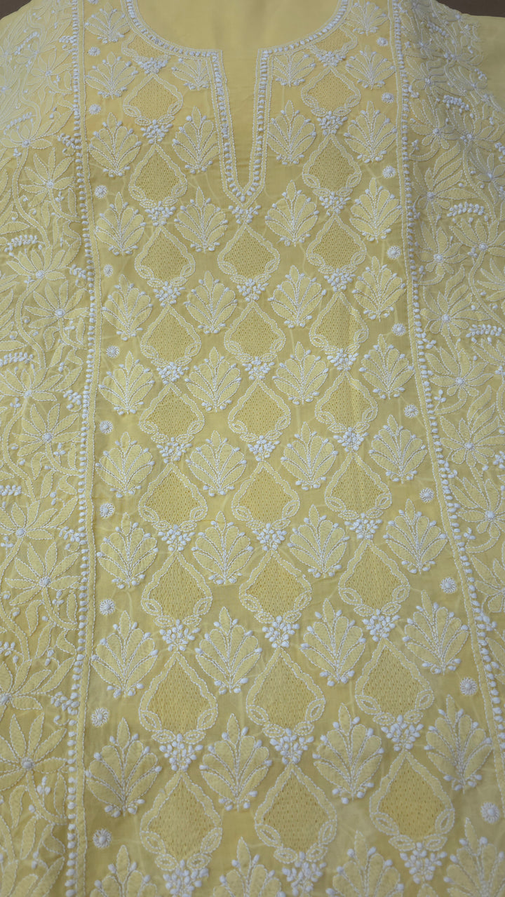 Tareef Lucknow Hand Jaali Chikankari Cotton Dress Material