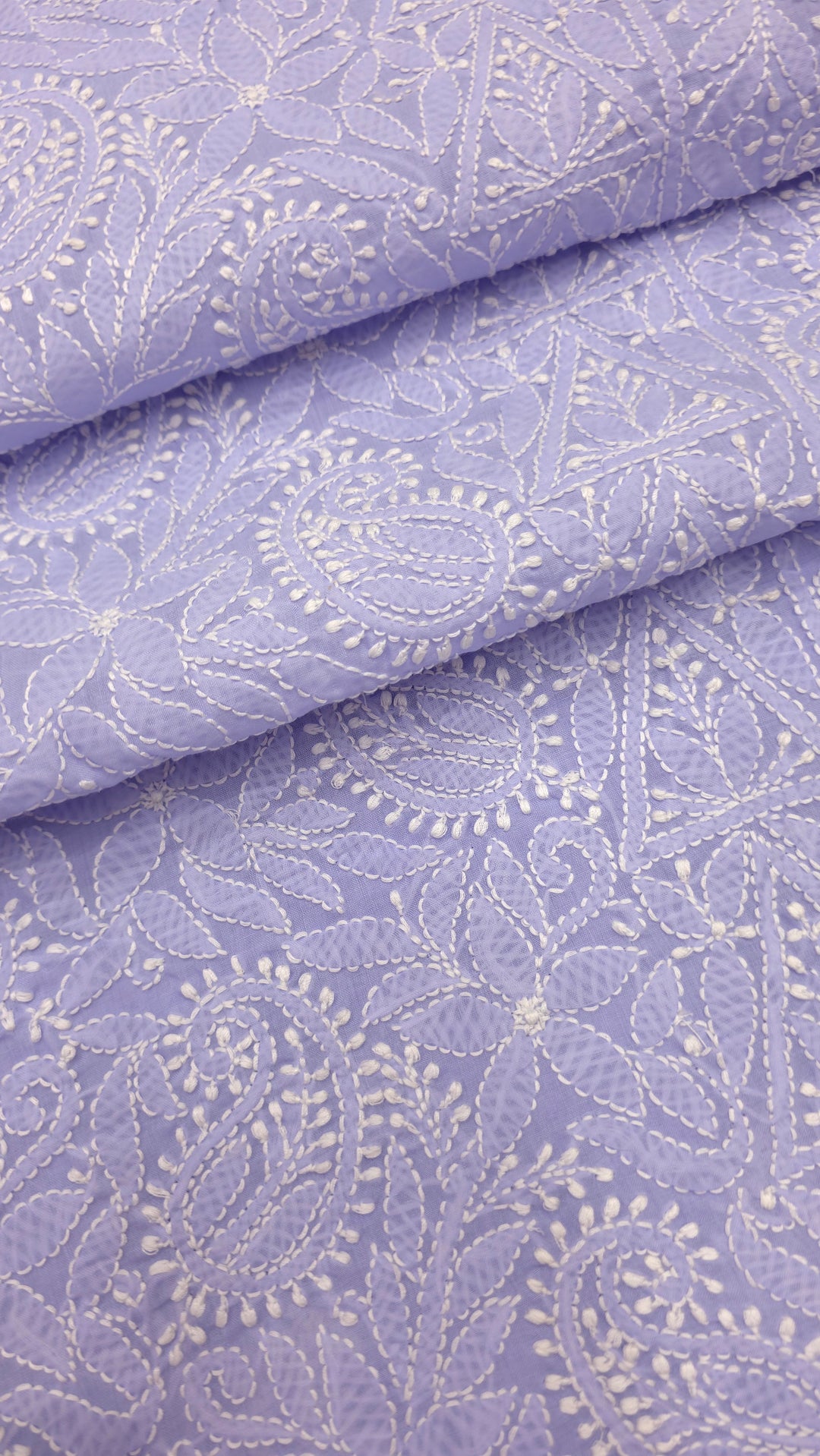 " Lucknowi Chikankari Unstitched Cotton Suit Set – Kurta, Bottom & Dupatta by Paridhan Chikan"