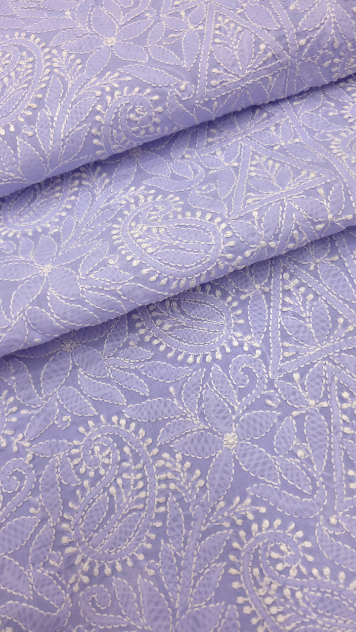 " Lucknowi Chikankari Unstitched Cotton Suit Set – Kurta, Bottom & Dupatta by Paridhan Chikan"