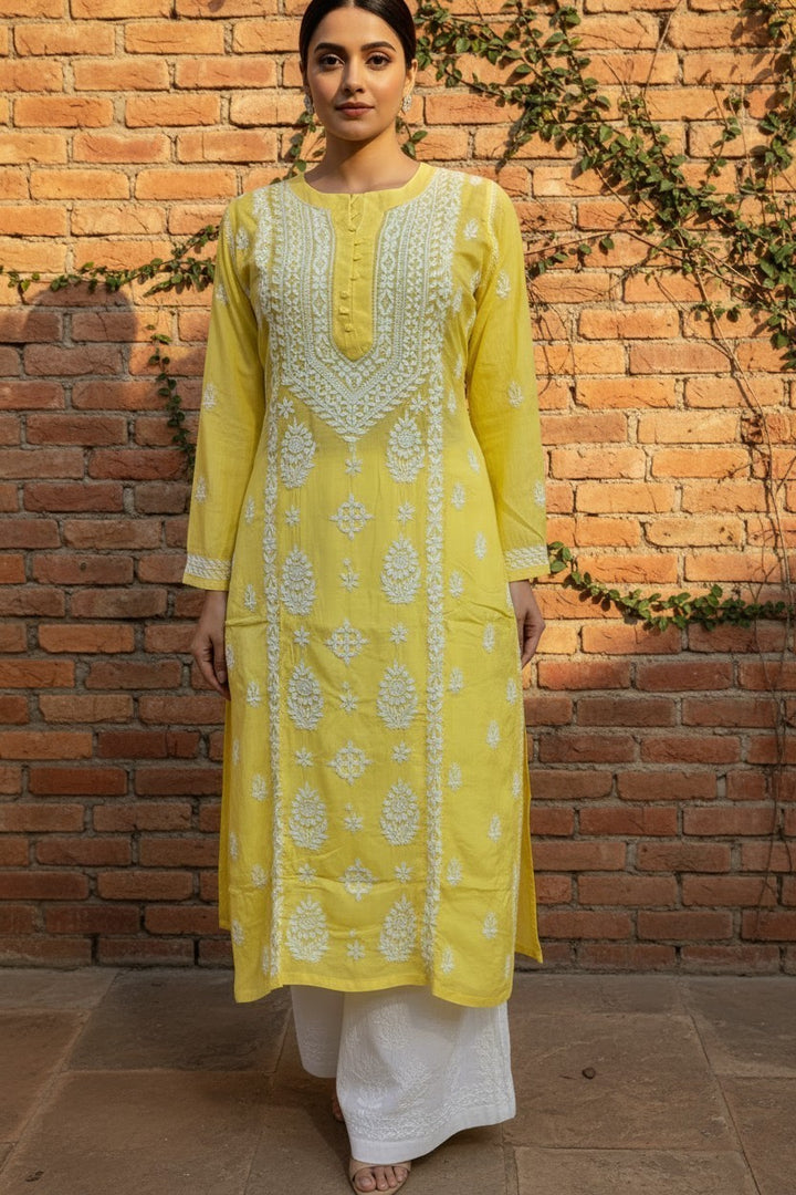 Pure Muslin Chikankari Kurti