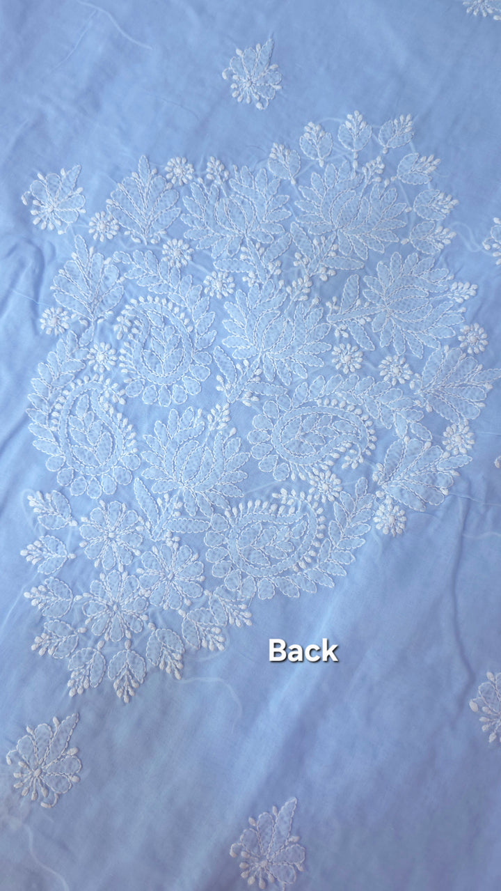 Sarahna Lucknow Hand Jaali Chikankari Cotton Dress Material