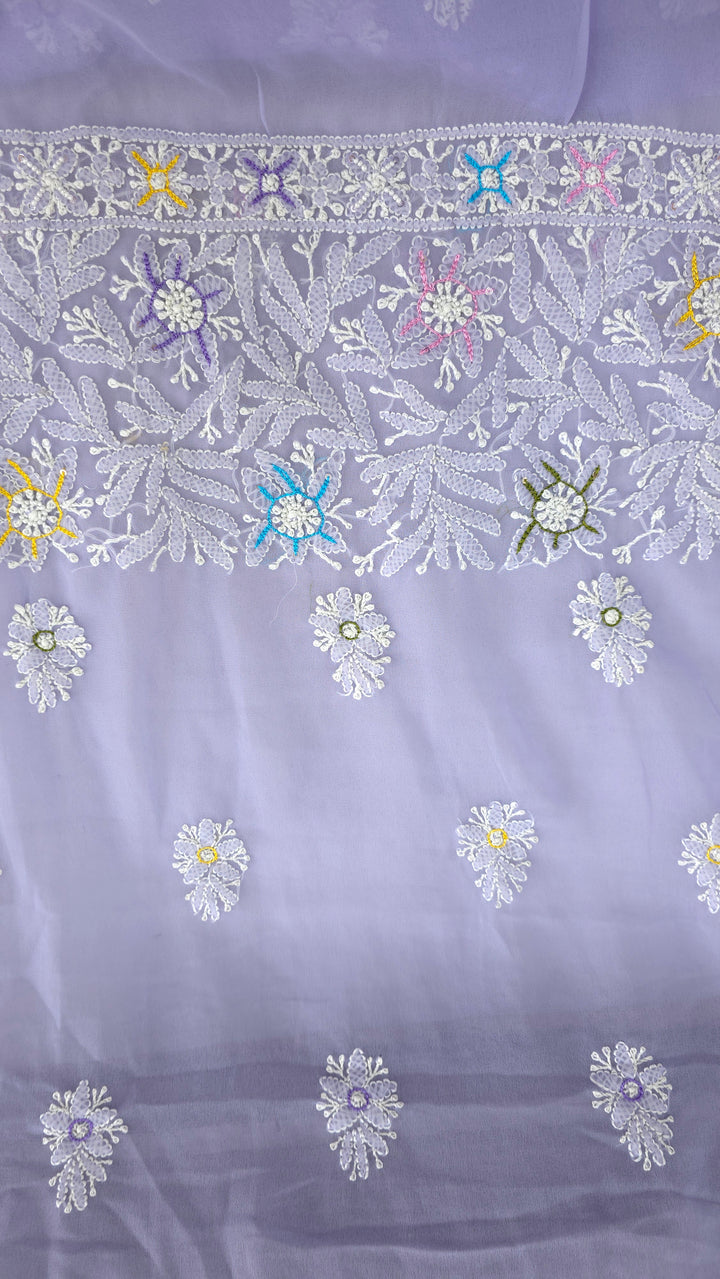 Georgette Chikankari Dress Material Resham Aari pearl Work