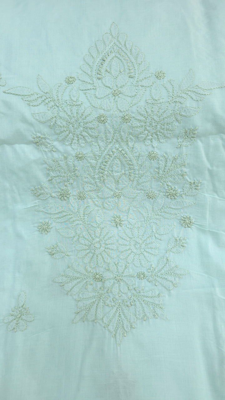Paridhan Chikan Premium Handcrafted Chikankari Cotton Suit Set | Unstitched Dress Material with Chiffon Dupatta | Made in Lucknow