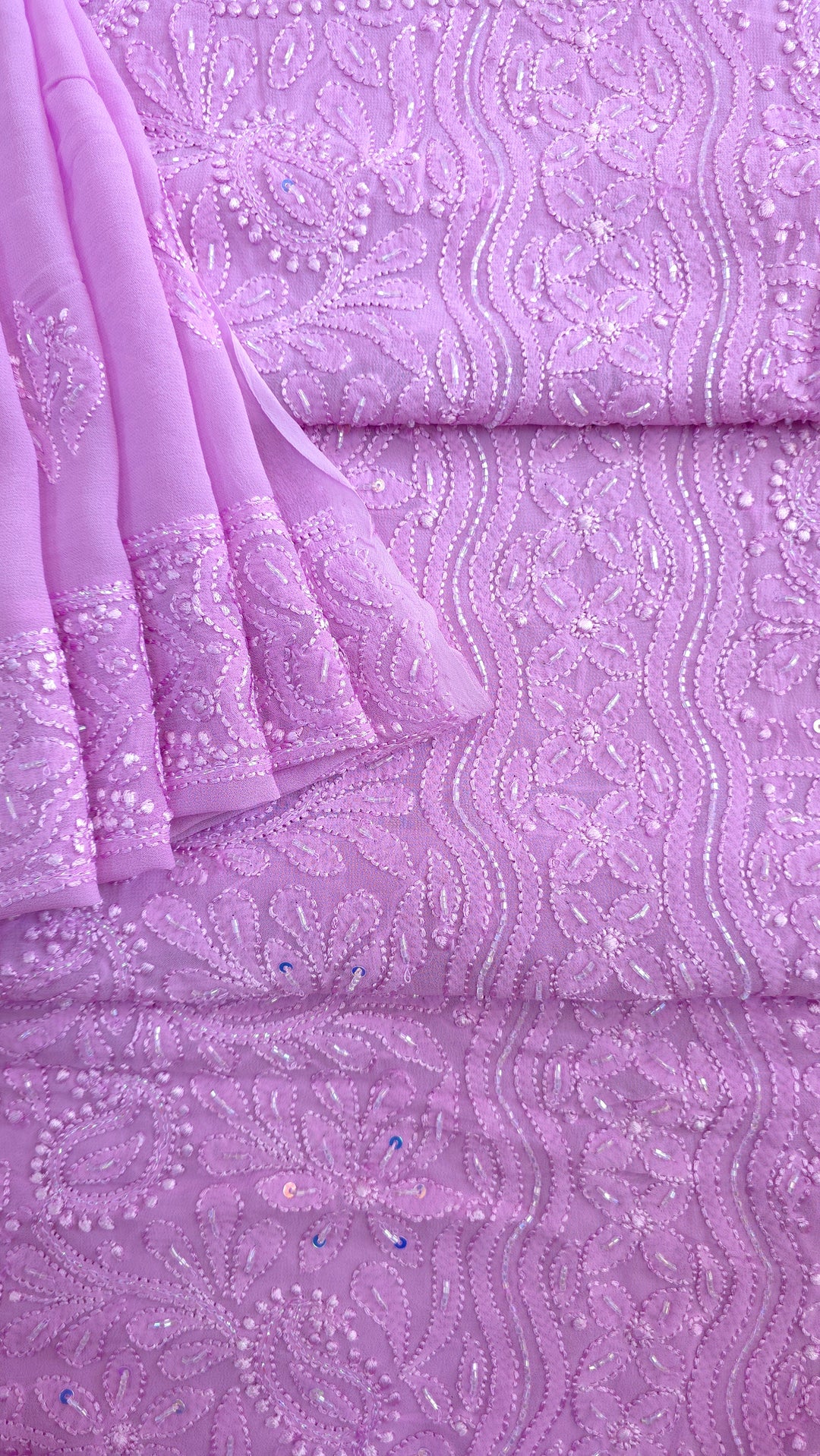 Pure Georgette Viscose Chikankari Dress Material | Paridhan