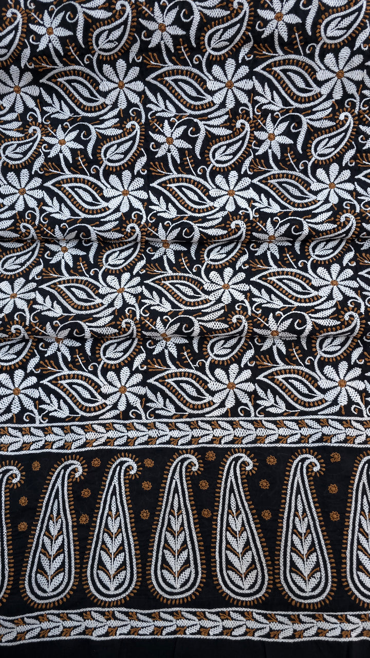 " Lucknowi Chikankari Unstitched Cotton Suit Set – Kurta, Bottom & Dupatta by Paridhan Chikan"