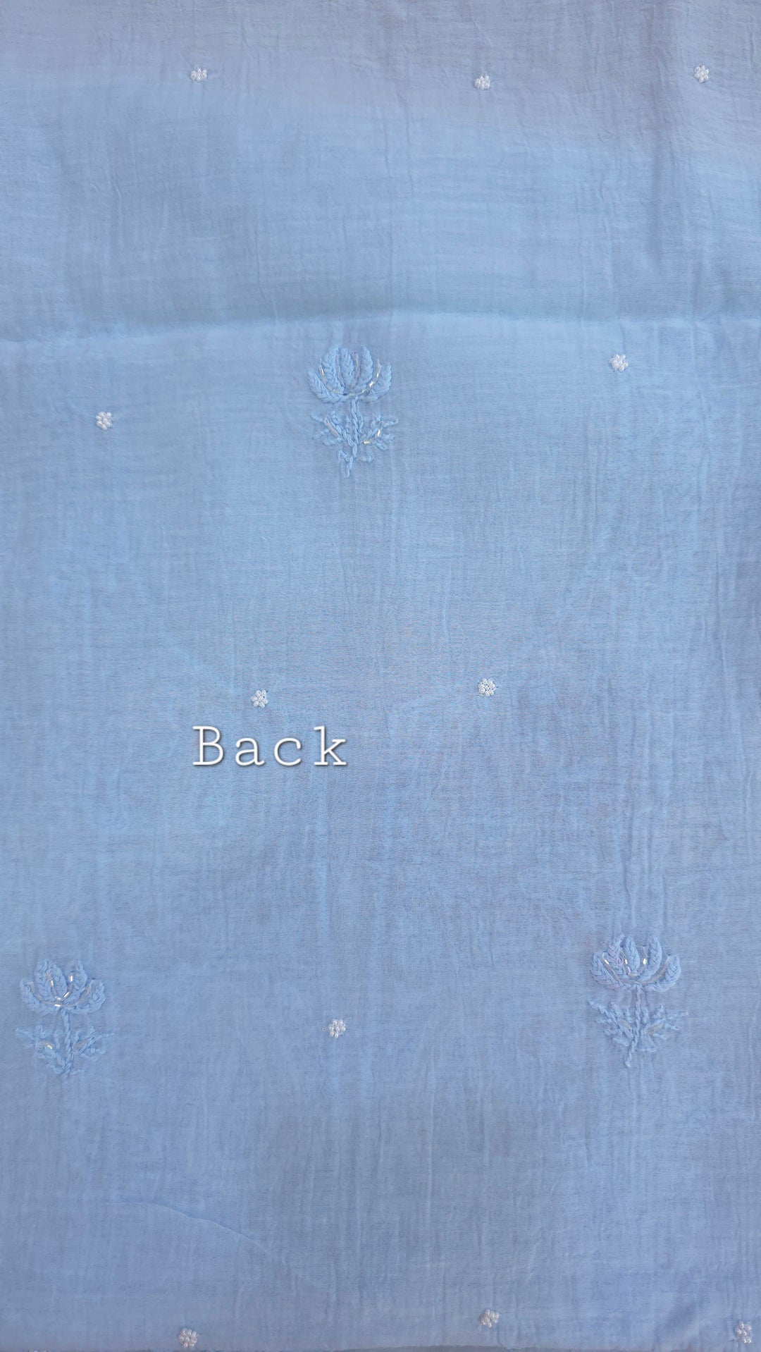 Hiba Premium Mul Chanderi Supersoft Dyeable Chikankari Dress Material | Hand Embroidered with Pearls & Cutdaana | Kurta & Dupatta Set