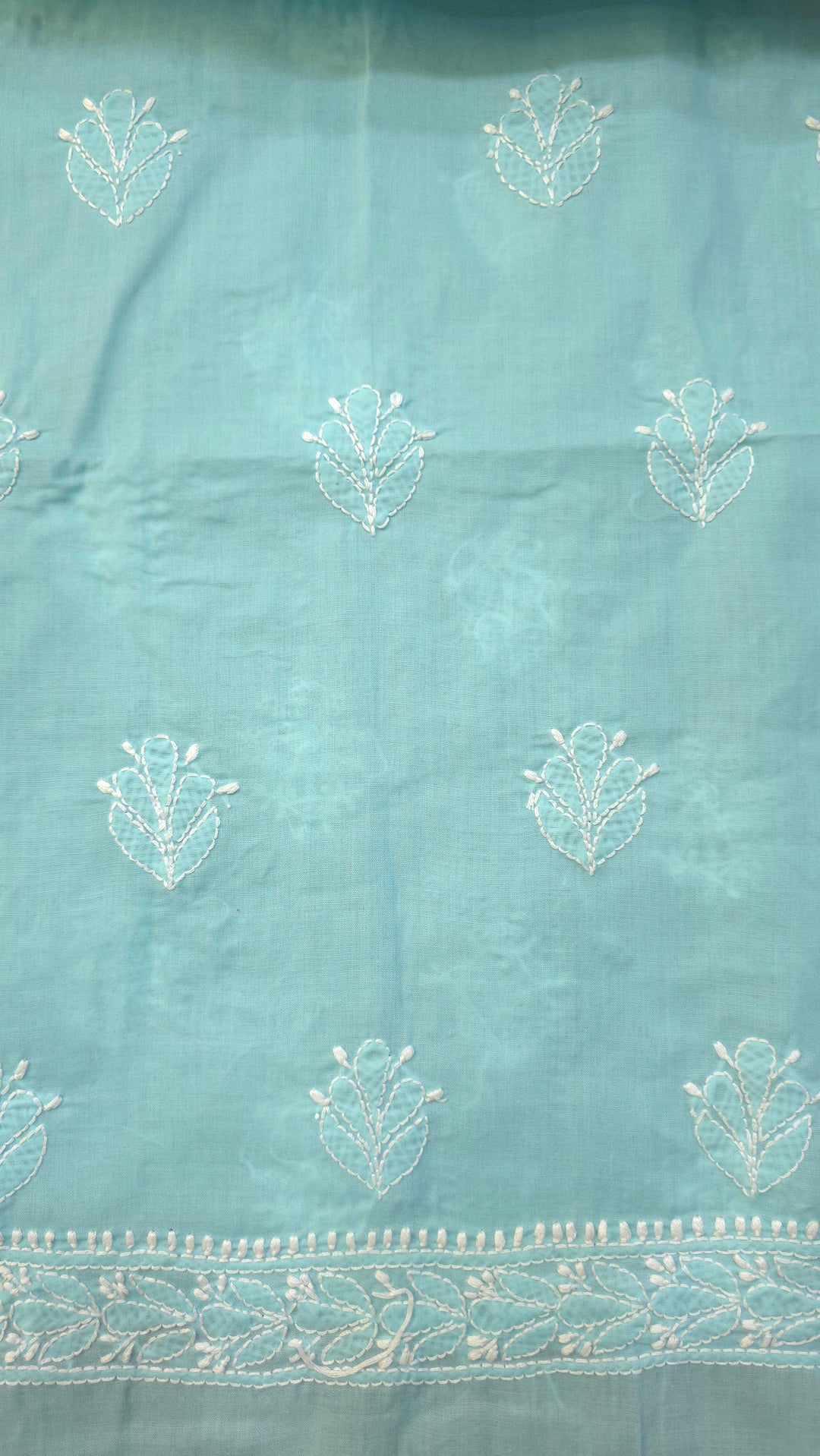 Paridhan Chikan Premium Handcrafted Chikankari Cotton Suit Set | Unstitched Dress Material with Chiffon Dupatta | Made in Lucknow