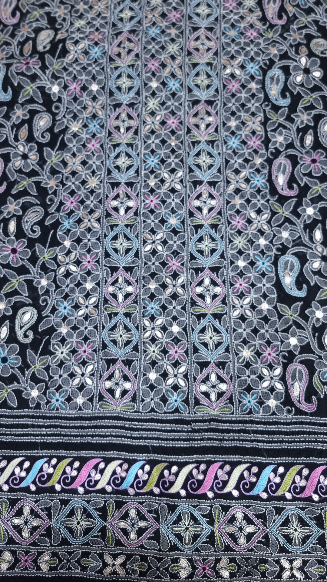 Georgette Chikankari Dress Material Resham Aari Work