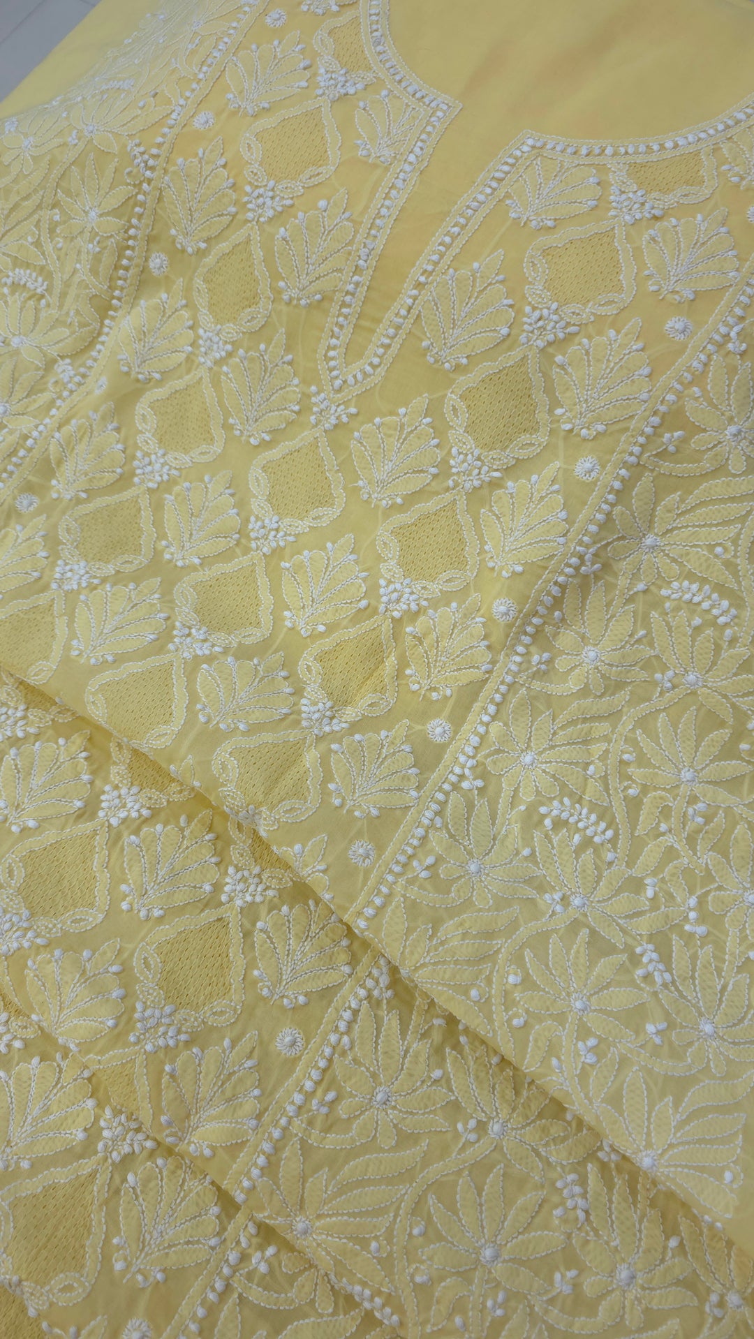 Tareef Lucknow Hand Jaali Chikankari Cotton Dress Material