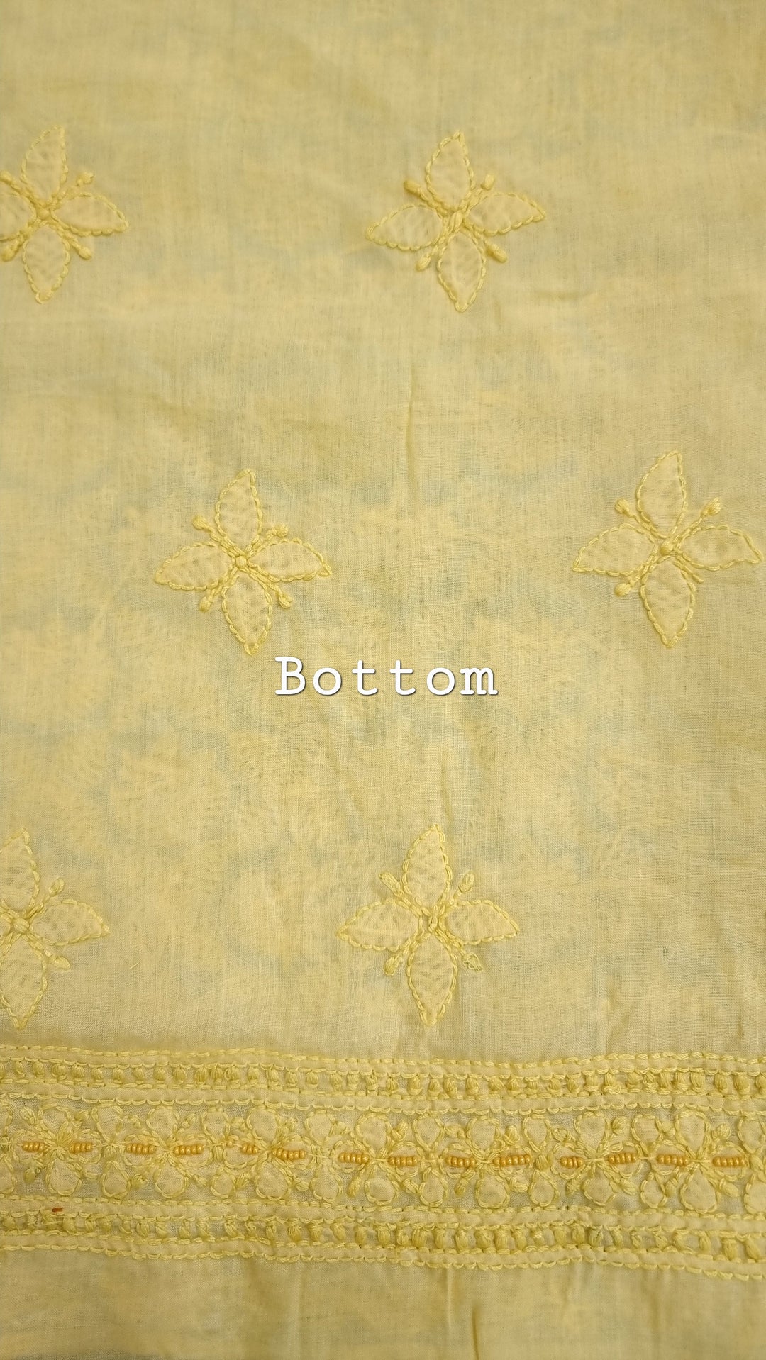 Paridhan Chikan Cotton Chikankari Unstitched Dress Material – 3 Pc Suit Set with Hand Embroidery & Pearl Work in Every Motif