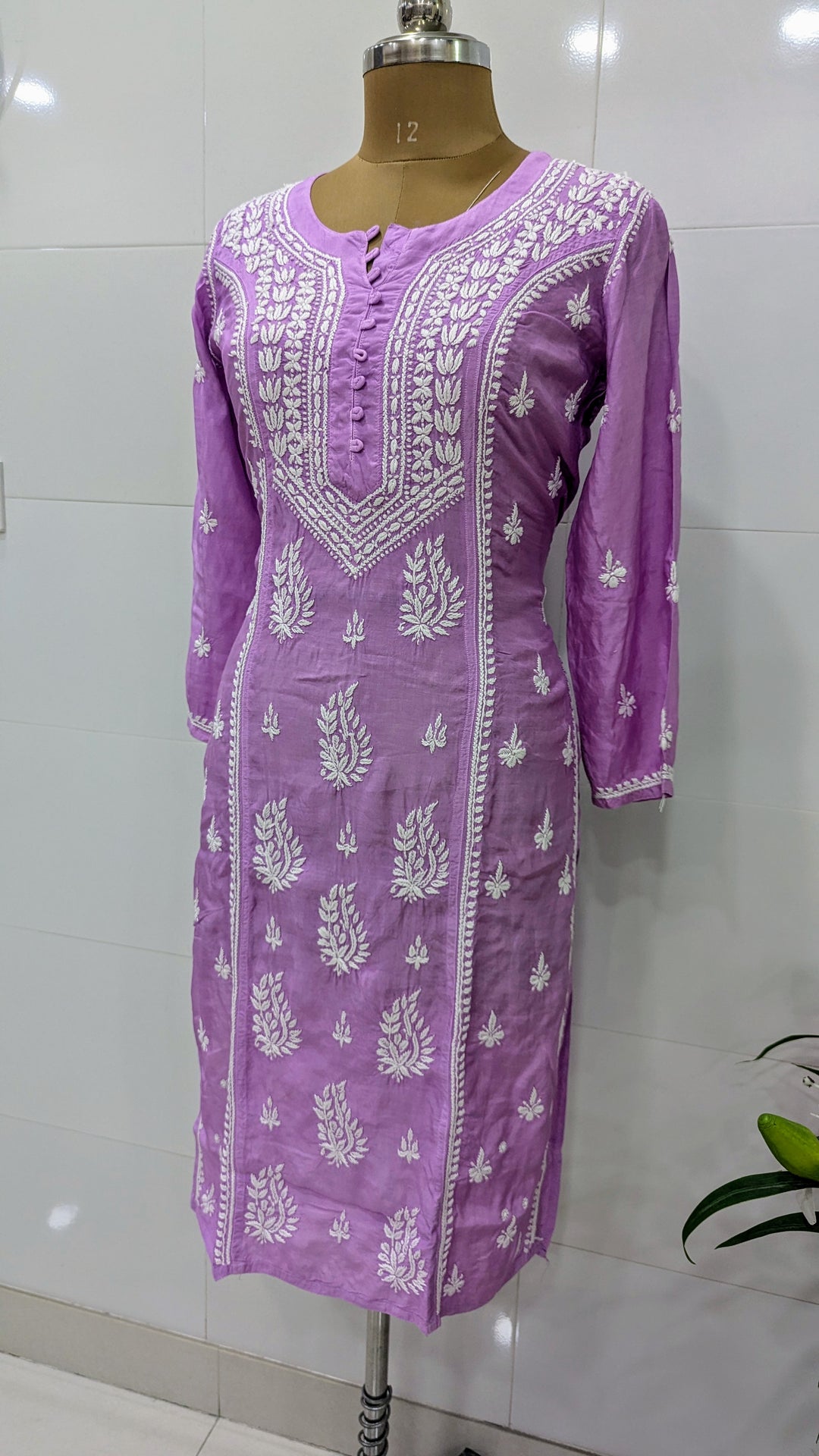 Pure Muslin Chikankari Kurti