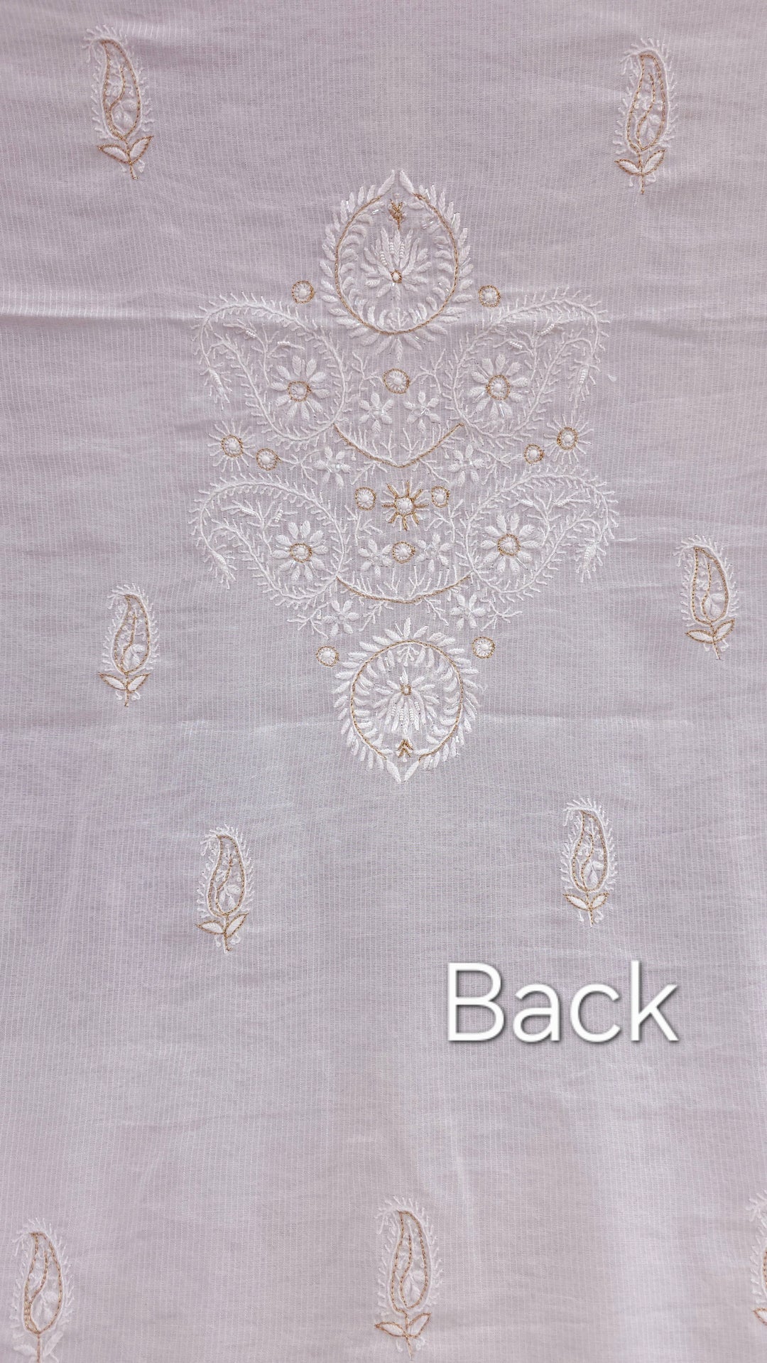 Pure Maheshwari Dyeable Chikankari Kurta Dupatta Set | Hand Embroidered 2 Taar Kurta with Kasab, Pearl & Cutdaana Work