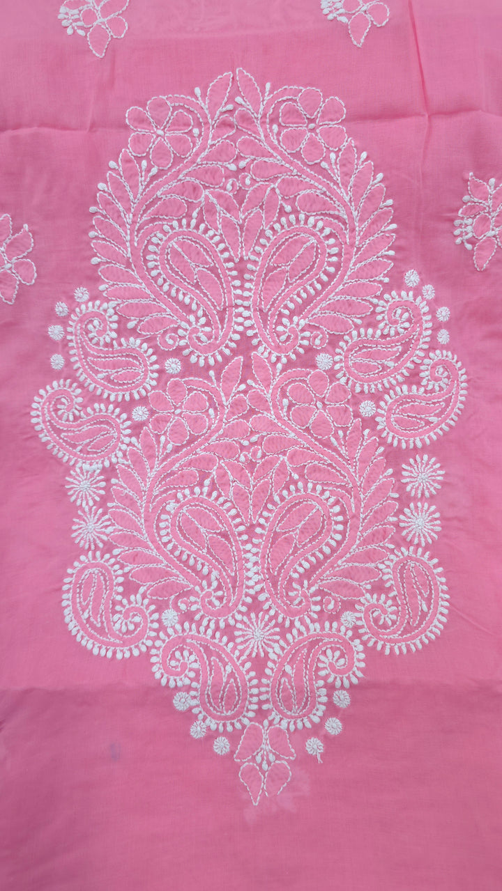 Paridhan Chikan Premium Handcrafted Chikankari Cotton Suit Set | Unstitched Dress Material with Chiffon Dupatta | Made in Lucknow (Copy)
