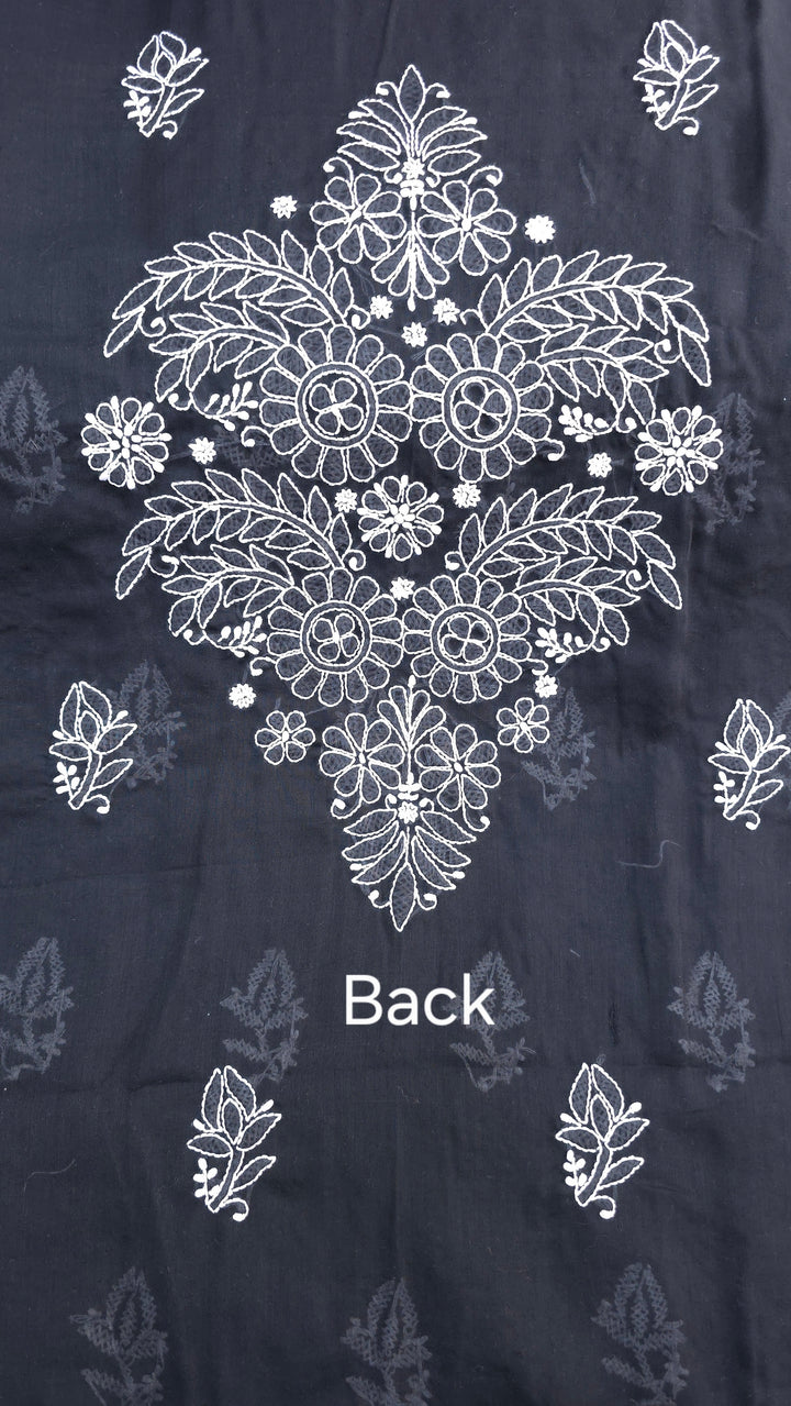Paridhan Chikan Premium Handcrafted Chikankari Cotton Suit Set | Unstitched Dress Material with Chiffon Dupatta | Made in Lucknow