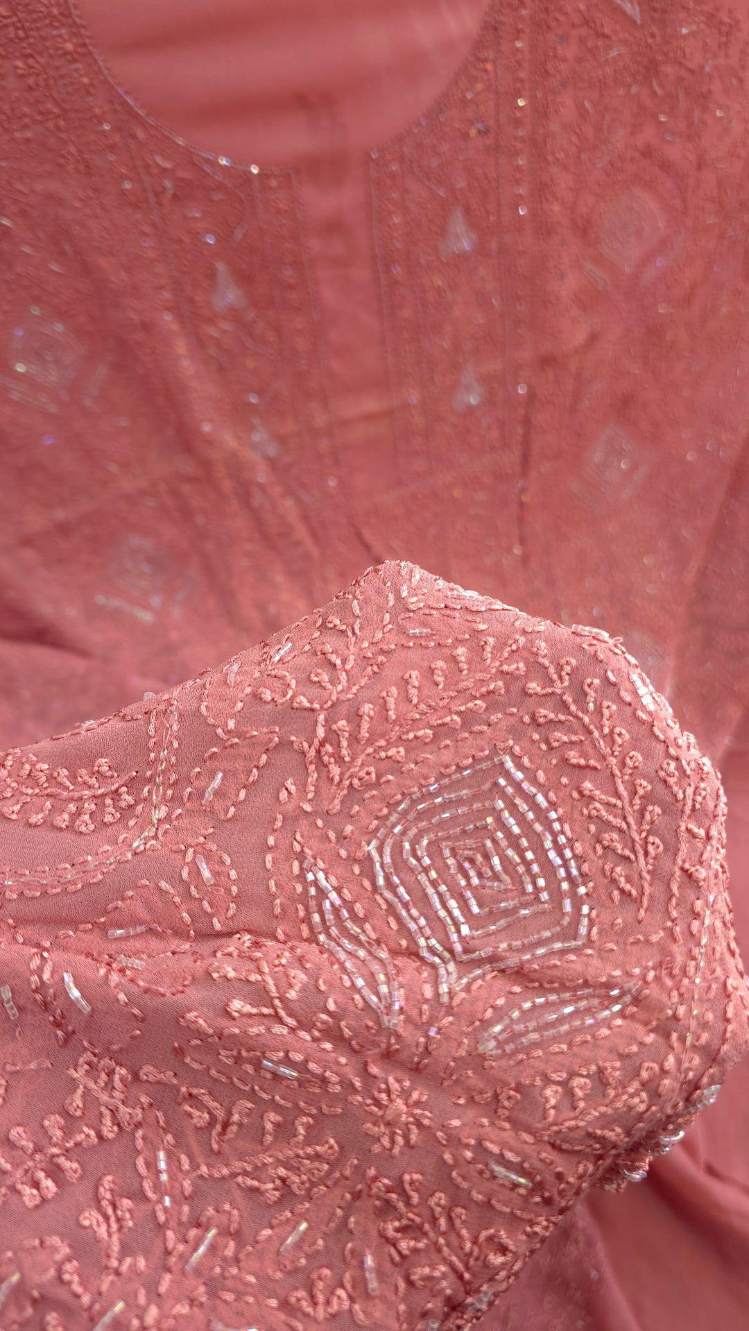 Pure Georgette Viscose Chikankari Dress Material | Paridhan