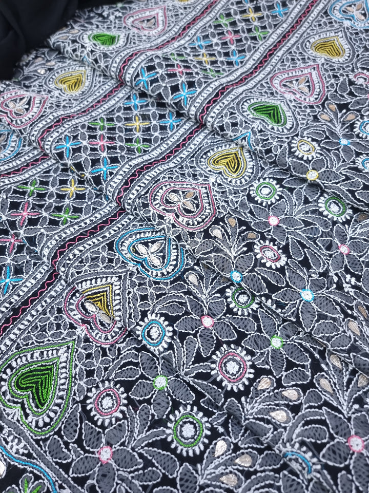 Georgette Chikankari Dress Material Resham Aari Work