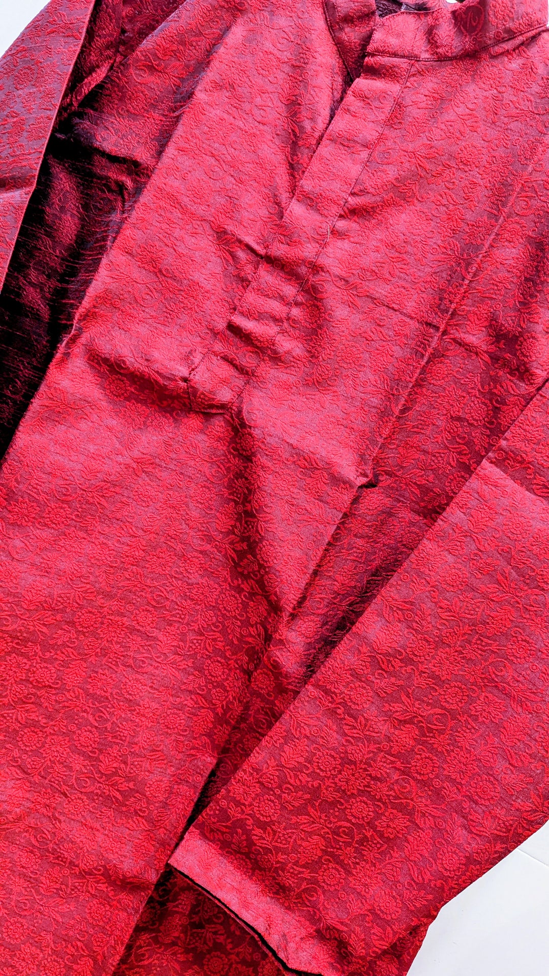 Banarsi jacquard silk kurta without chikankari