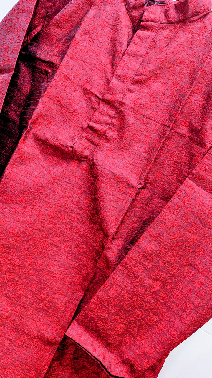 Banarsi jacquard silk kurta without chikankari