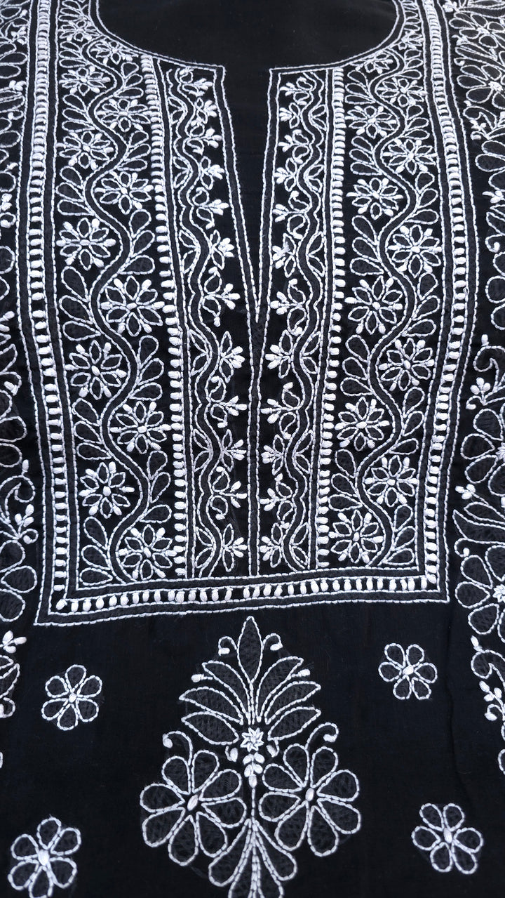 Paridhan Chikan Premium Handcrafted Chikankari Cotton Suit Set | Unstitched Dress Material with Chiffon Dupatta | Made in Lucknow