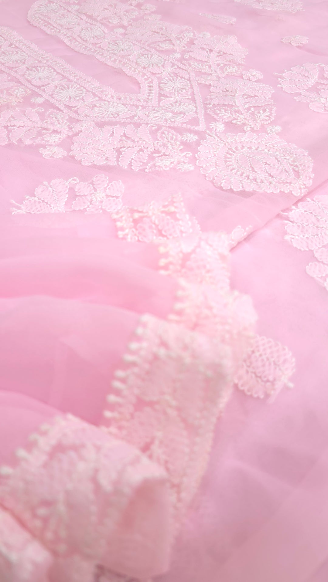 Lucknowi Georgette Chikankari Dress Material – Hand Embroidery Kurta, Bottom & Dupatta | Festive Queen Shades