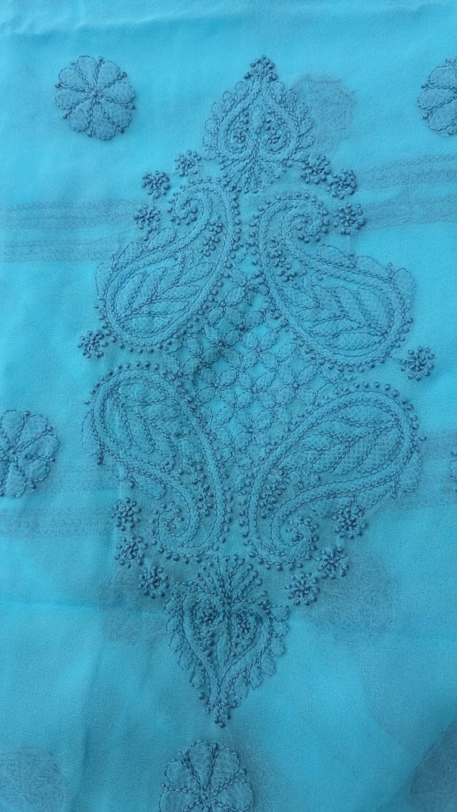 Lucknowi Georgette Chikankari Dress Material – Hand Embroidery Kurta, Bottom & Dupatta | Festive Queen Shades