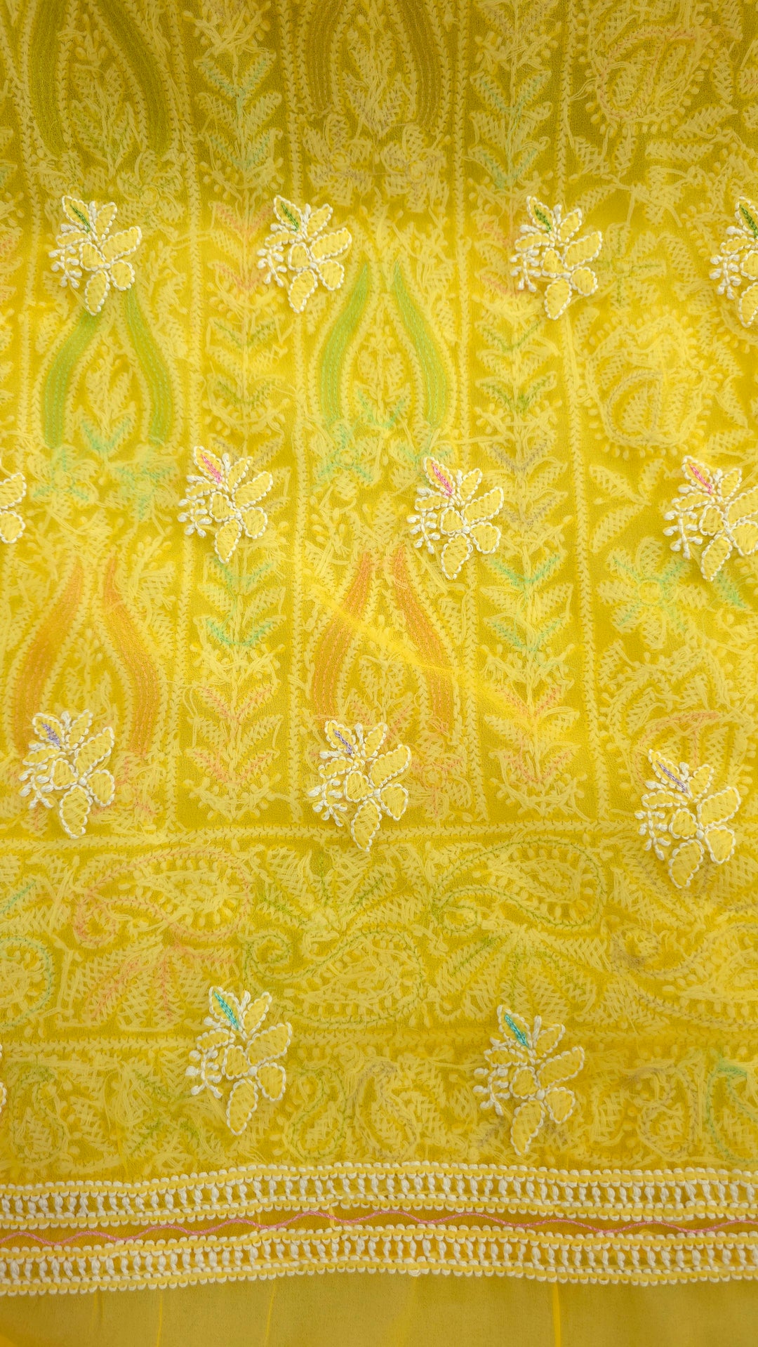 Georgette Chikankari Dress Material Resham Aari pearl Work