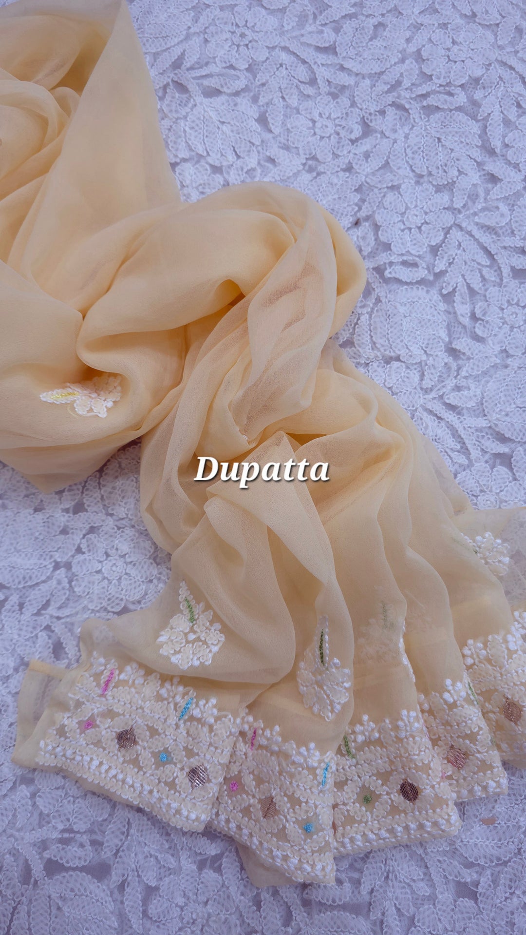 Fida Georgette Chikankari Dress Material Resham Aari pearl Work