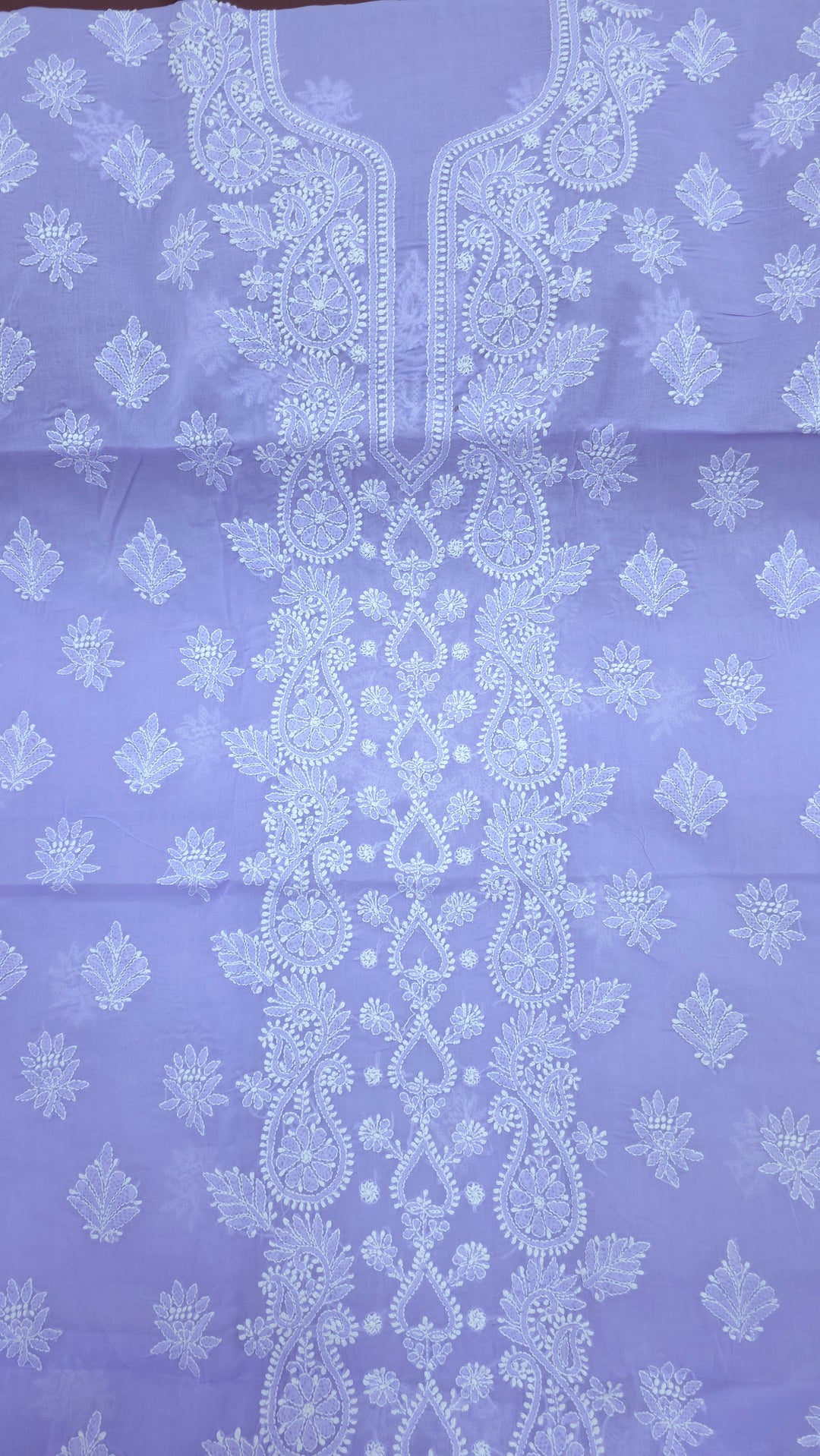 Paridhan Chikan Premium Handcrafted Chikankari Cotton Suit Set | Unstitched Dress Material with Chiffon Dupatta | Made in Lucknow
