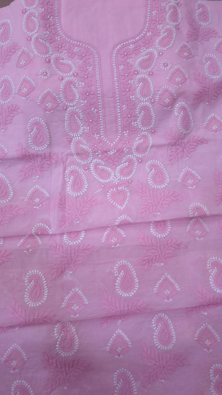 Sarahna Lucknow Hand Jaali Chikankari Cotton Dress Material