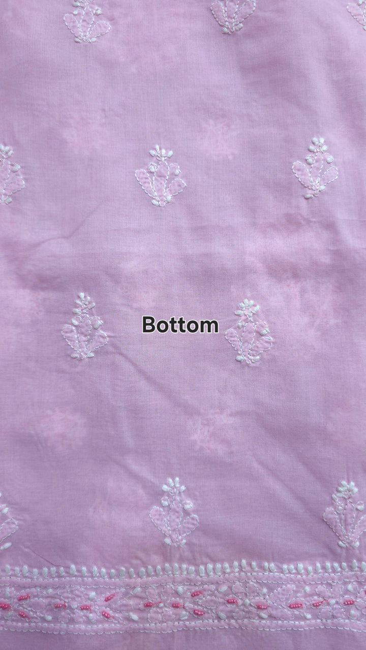 Pearl Chikankari Cotton Dress Material | Paridhan Chikan