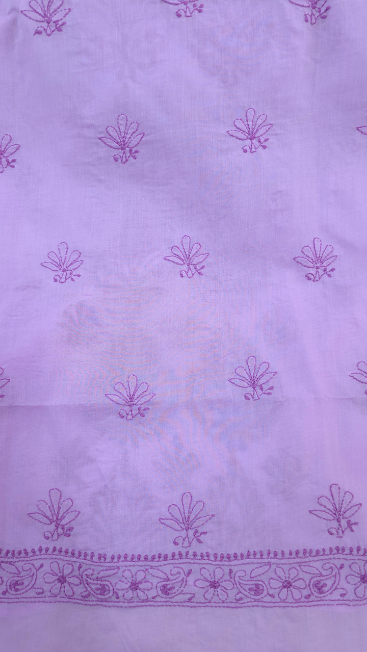 Paridhan Chikan Premium Handcrafted Chikankari Cotton Suit Set | Unstitched Dress Material with Chiffon Dupatta | Made in Lucknow