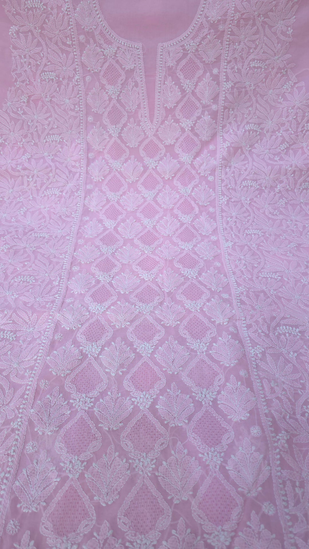 Tareef Lucknow Hand Jaali Chikankari Cotton Dress Material