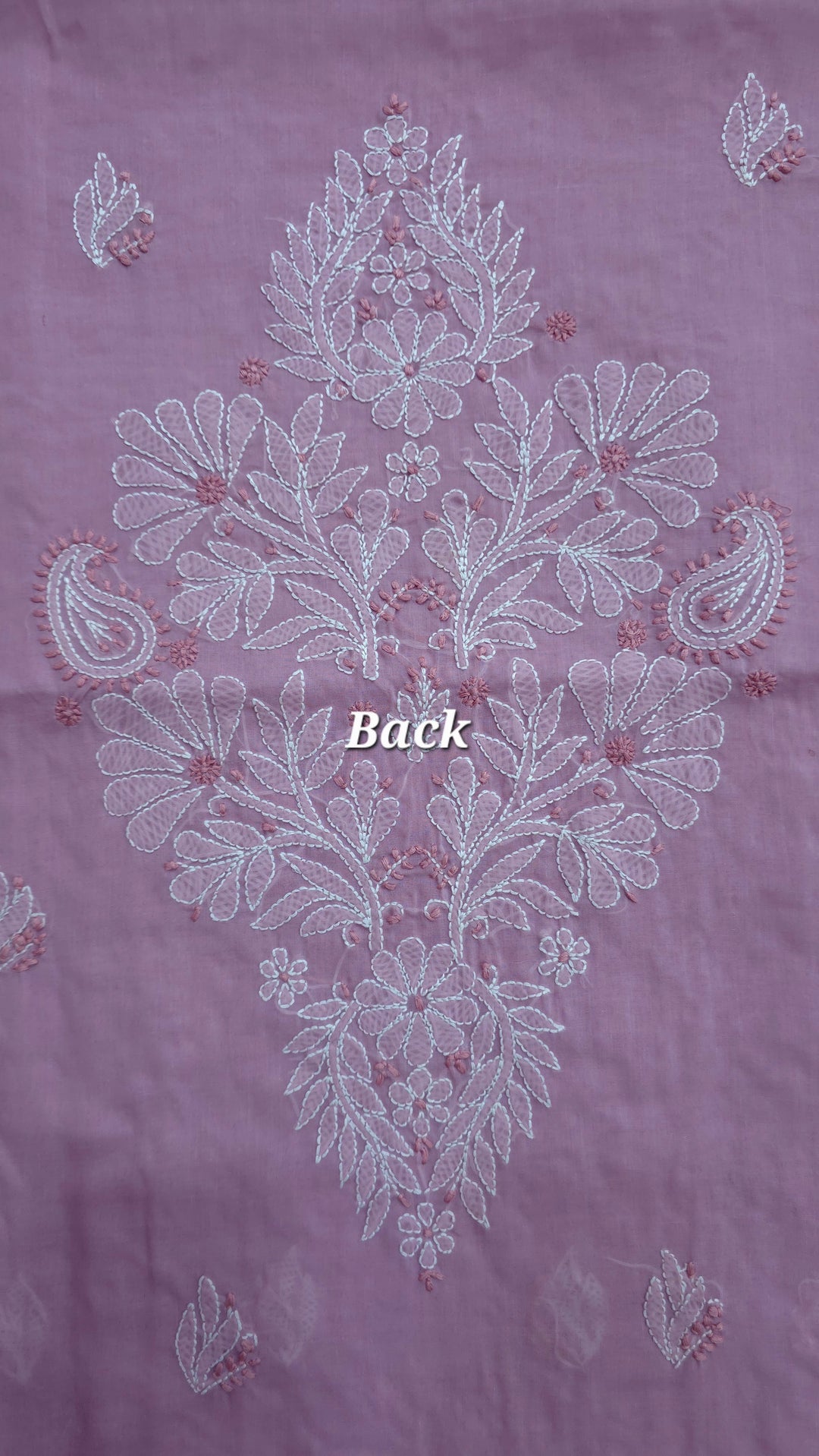 Darz Lucknowi Chikankari  Dress Material – Handmade Cotton Suit with Chiffon Dupatta